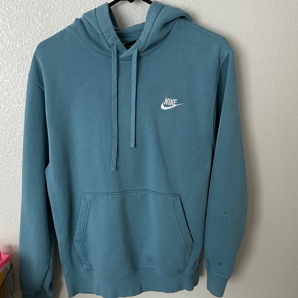 Nike Men's Teal Blue Pullover Hoodie